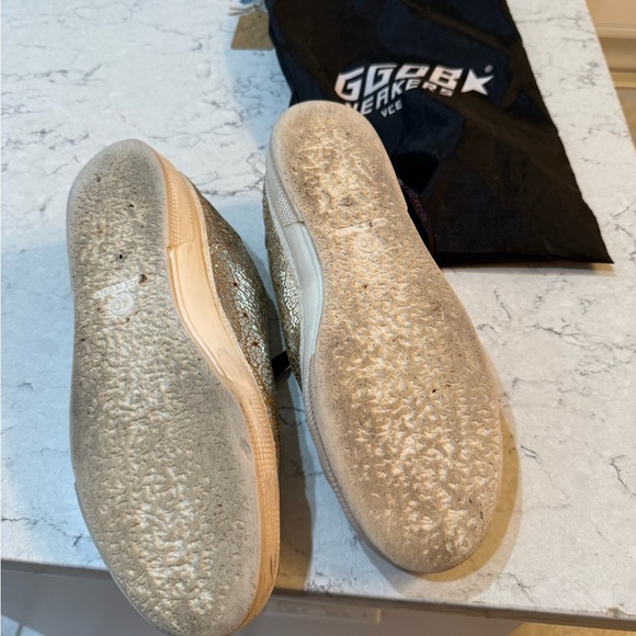 Golden Goose Metallic Super Star Celebrity Sneakers In Original Zipper Bag 40 - Picture 12 of 12